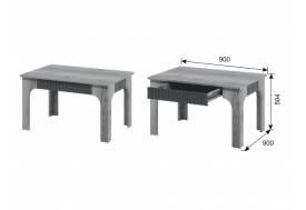 Стол журнальный Ольга 3 дуб делано