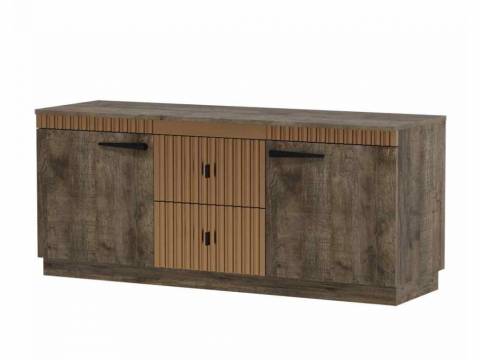 Тумба ТВ на цоколе Ольга 3 дуб коми