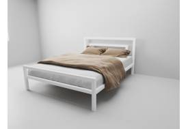 Кровать металлическая Куба 900 белая