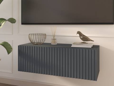 Тумба подвесная Lines MTV3-MA 900 мм Графит