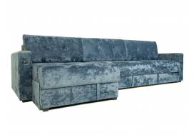 Диван eгловой Тургояк c USB розеткой Темно-синий Ocean 978