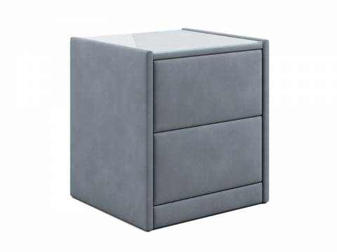 Тумба мягкая Аризона Вариант 6 Альба Темно-серый