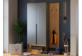 Прихожая Мебельсон К6 дуб крафт золотой/графит