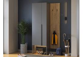 Прихожая Мебельсон К18 дуб крафт золотой/графит