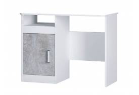 Стол письменный Паскаль белый/цемент светлый