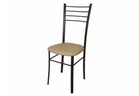 Стул Лайт ДХ-5 на коричневом каркасе обивка бежевый