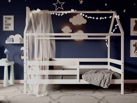 Кроватка-Домик белый 80х160 см