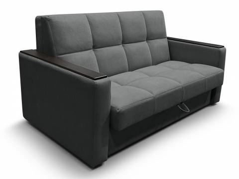 Диван Рэй 1400х2000 Клетка с прямыми подлокотниками с МДФ вивальди 34