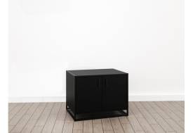 Тумба под принтер закрытая (М-19) Лофт Черный
