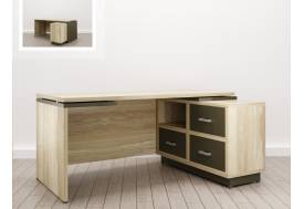 Стол для руководителя Дизайн Правый (Е-5) Eclectic eco Дуб рокпайл-Скала