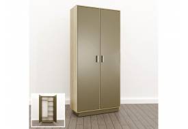 Шкаф комбинированный закрытый (О-12) Eclectic lite Дуб рокпайл-Мокко