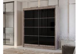 Шкаф-купе Гранд-1 2000 Дуб Горный-двери Лакобель черный