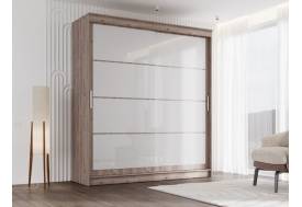 Шкаф-купе Гранд-1 2000 Дуб Горный-двери Лакобель белый