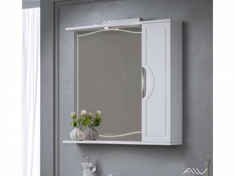 Зеркало-шкаф Monaco 80 белый Правый