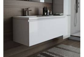 Тумба с раковиной слева Dallas Luxe 1300 навесная 1 длинный ящик