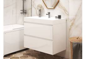 Тумба с раковиной Quadro 700 навесная 2 ящика