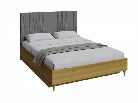 Кровать 1600 без банкетки Калипсо Графит