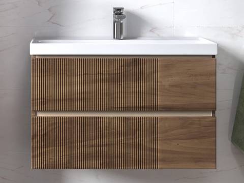 Тумба под раковину Mondi 800-0-2 Madera Classica Slim навесная акация темная