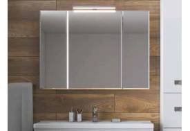 Шкаф навесной с зеркалом Plaza 1000 со светильником