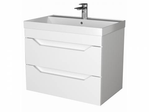 Тумба Сохо 60 подвесная 2 ящика раковина Слим 60
