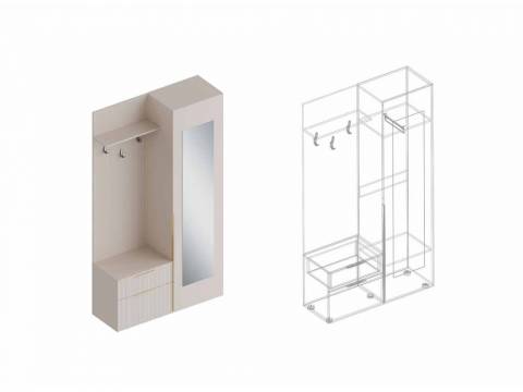 Прихожая Тефия с пеналом правая