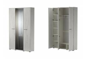 Шкаф Италия ШК-1300 трехдверный дуб крафт белый