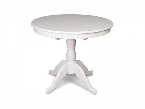 Стол СО 900 круглый раздвижной белая эмаль