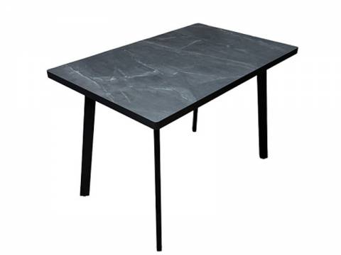 Стол раздвижной Лэнд черный камень/черный