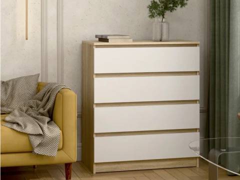 Комод 800 сонома/белый