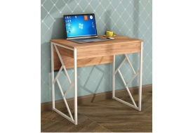 Стол письменный Ромео Дуб крафт золотой/белый глянец