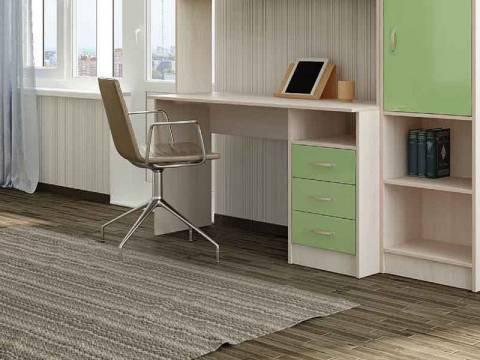 Стол с ящиками Буратино зеленый