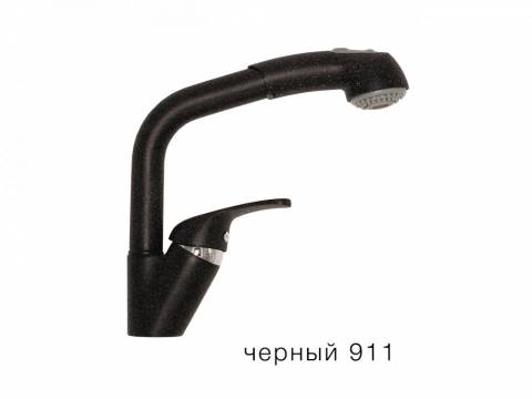 Смеситель для кухни Высокая лейка Polygran Черный 16
